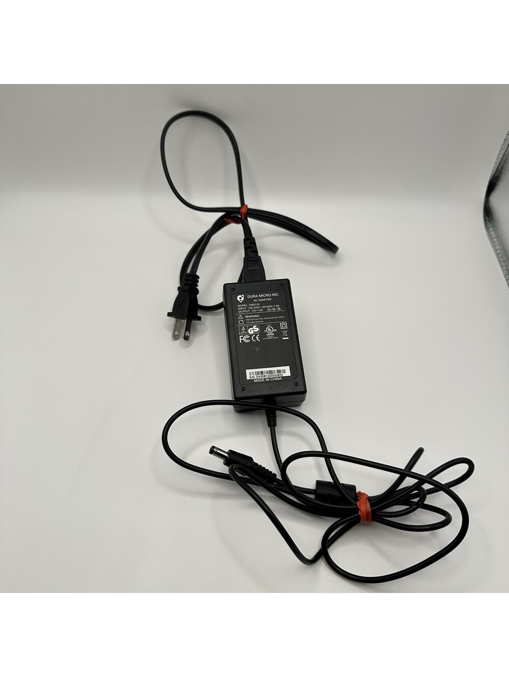 Genuine Dura Micro Inc DM5133 AC Adapter 12V 2A 24W Power Supply 5.5x2.1mm Plug